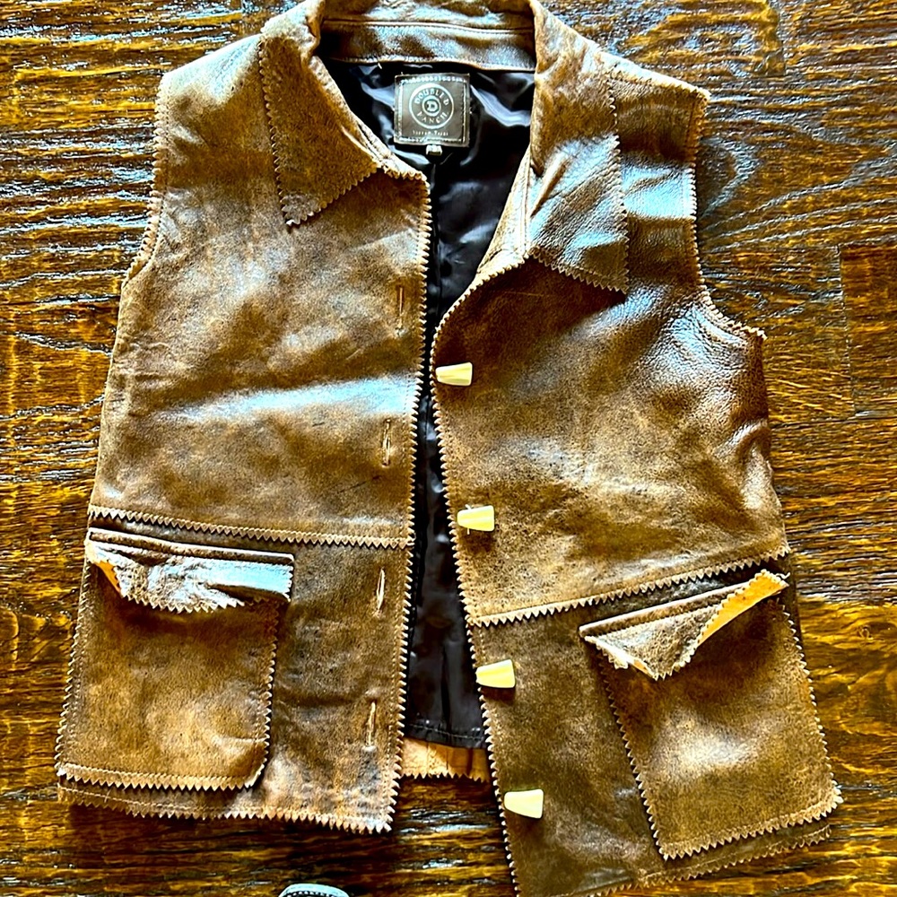 Double D Ranch leather vest